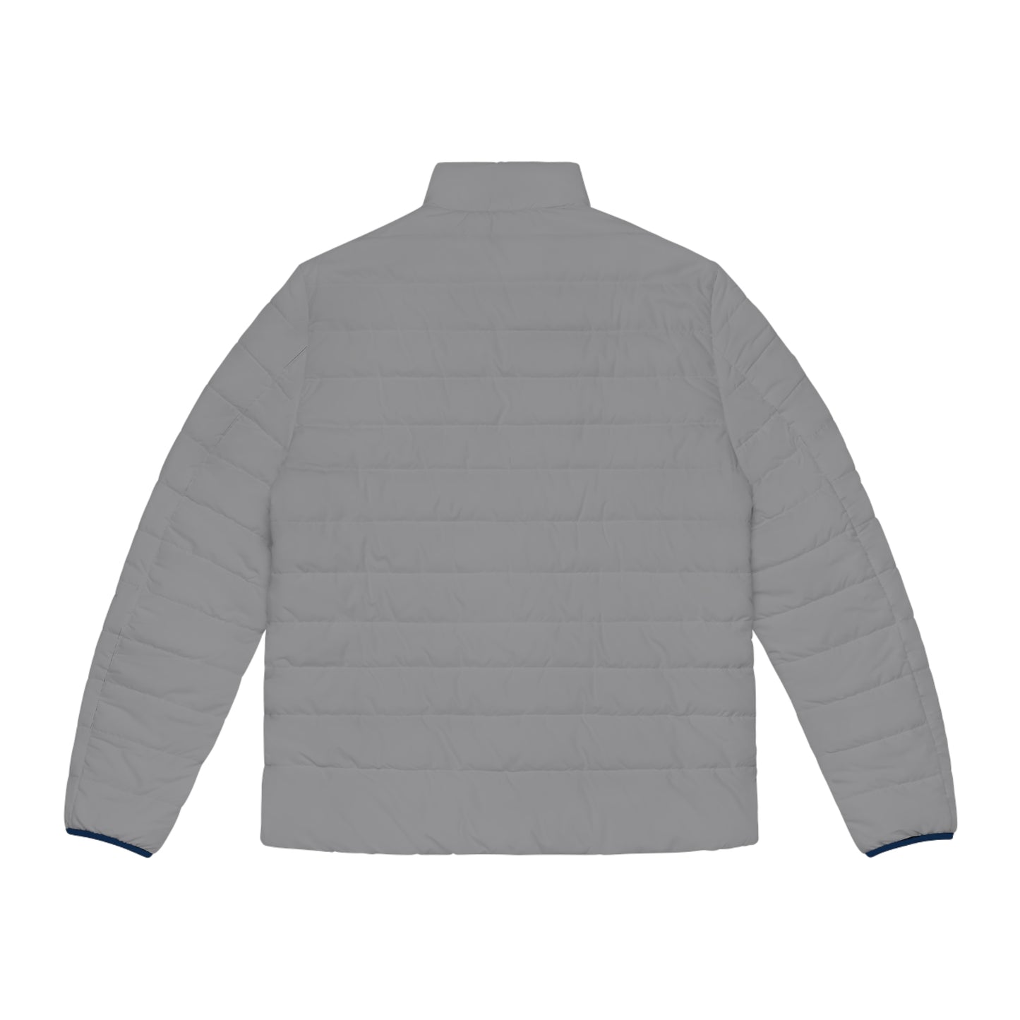 Men's Grey Puffer Jacket (AOP)