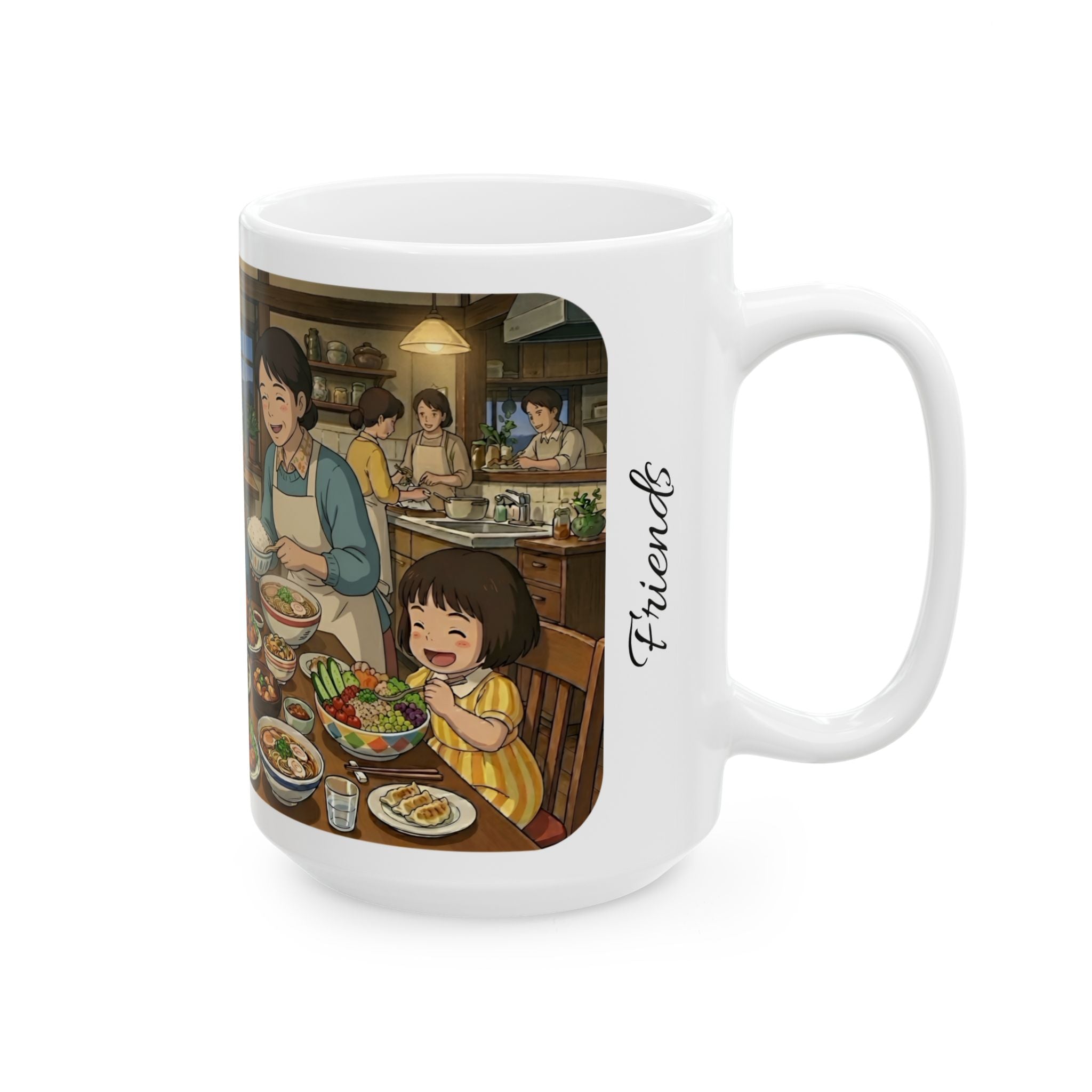 Family & Friends #6 Forever White Ceramic Mug — Cozy Feast Cup (11oz/15oz)