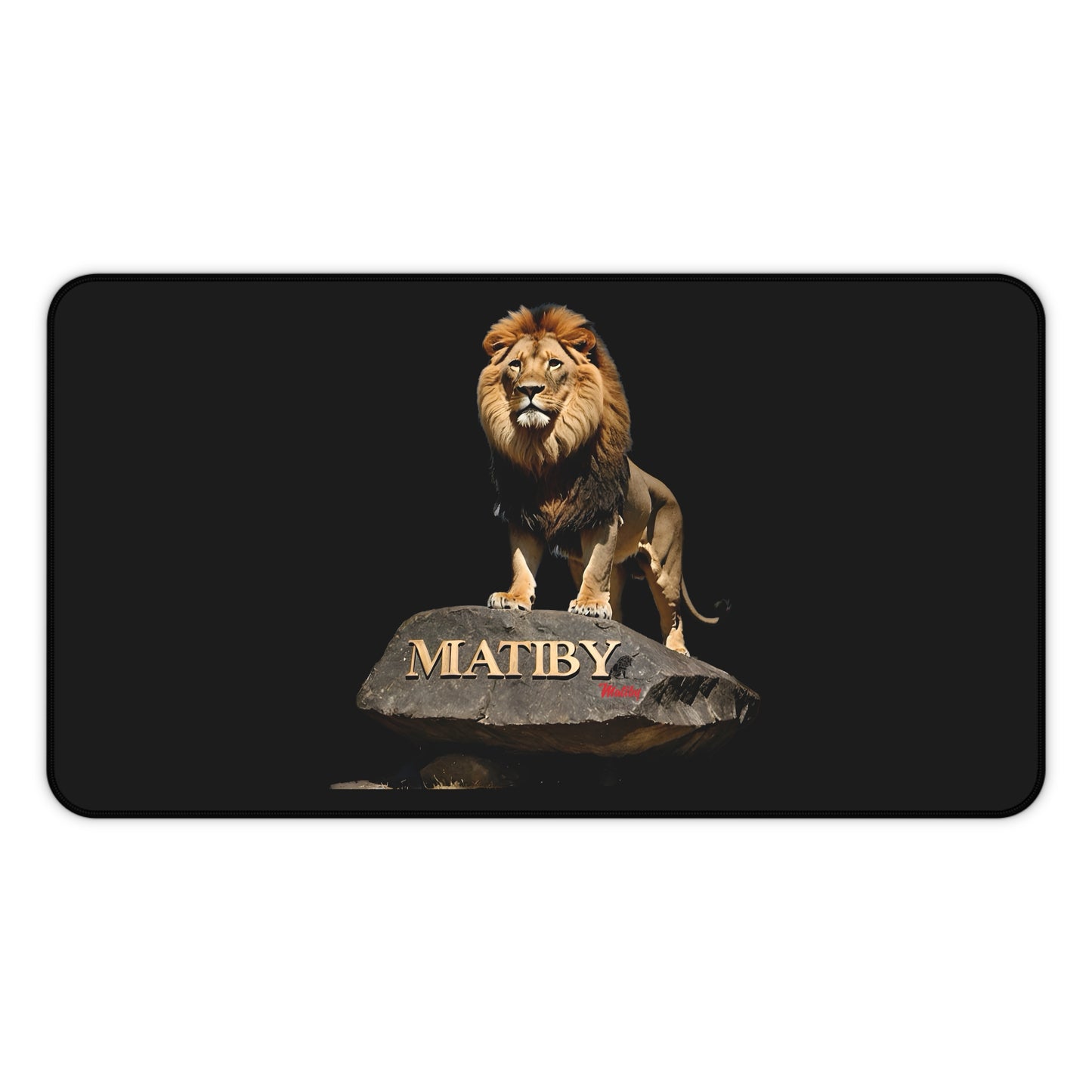 Matiby Lion Desk Mat, Black