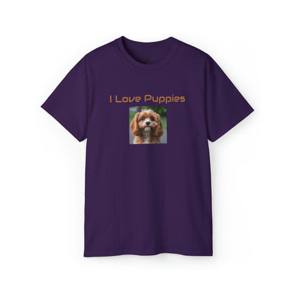 Matiby "I Love Puppies" Unisex Ultra Cotton Tee