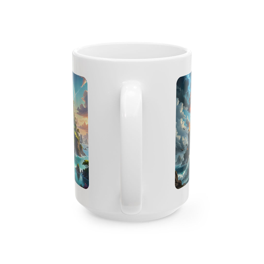 Contrast & Perspective #8 White Ceramic Mug — Time & Chance Daily Cup (11oz, 15oz)