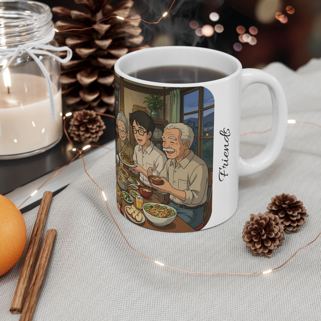 Family & Friends #7 Forever White Ceramic Mug — Cozy Feast Cup (11oz/15oz)