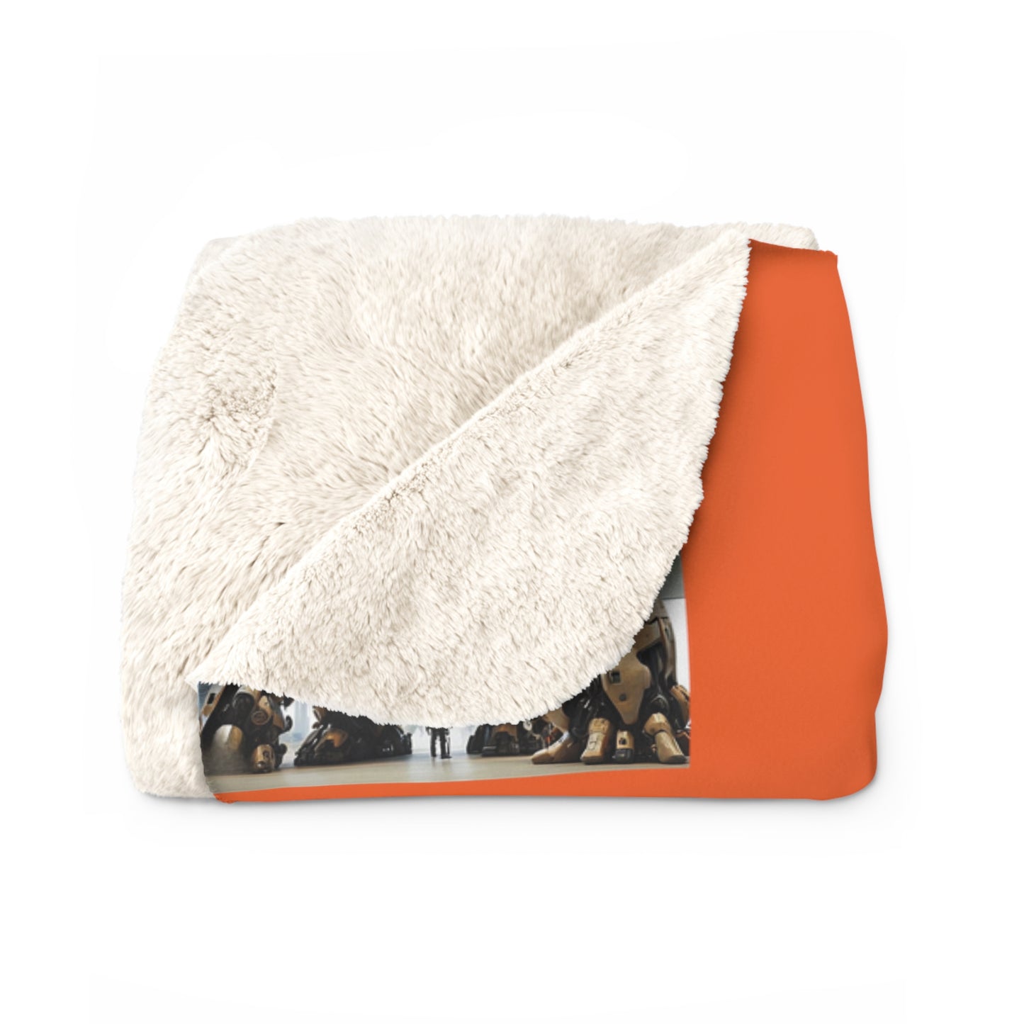 Matiby MEK Orange Sherpa Fleece Blanket