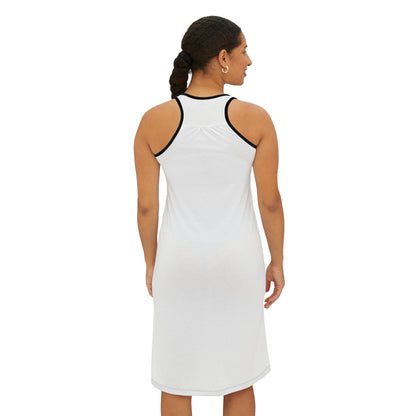 Women's White Racerback Dress (AOP)