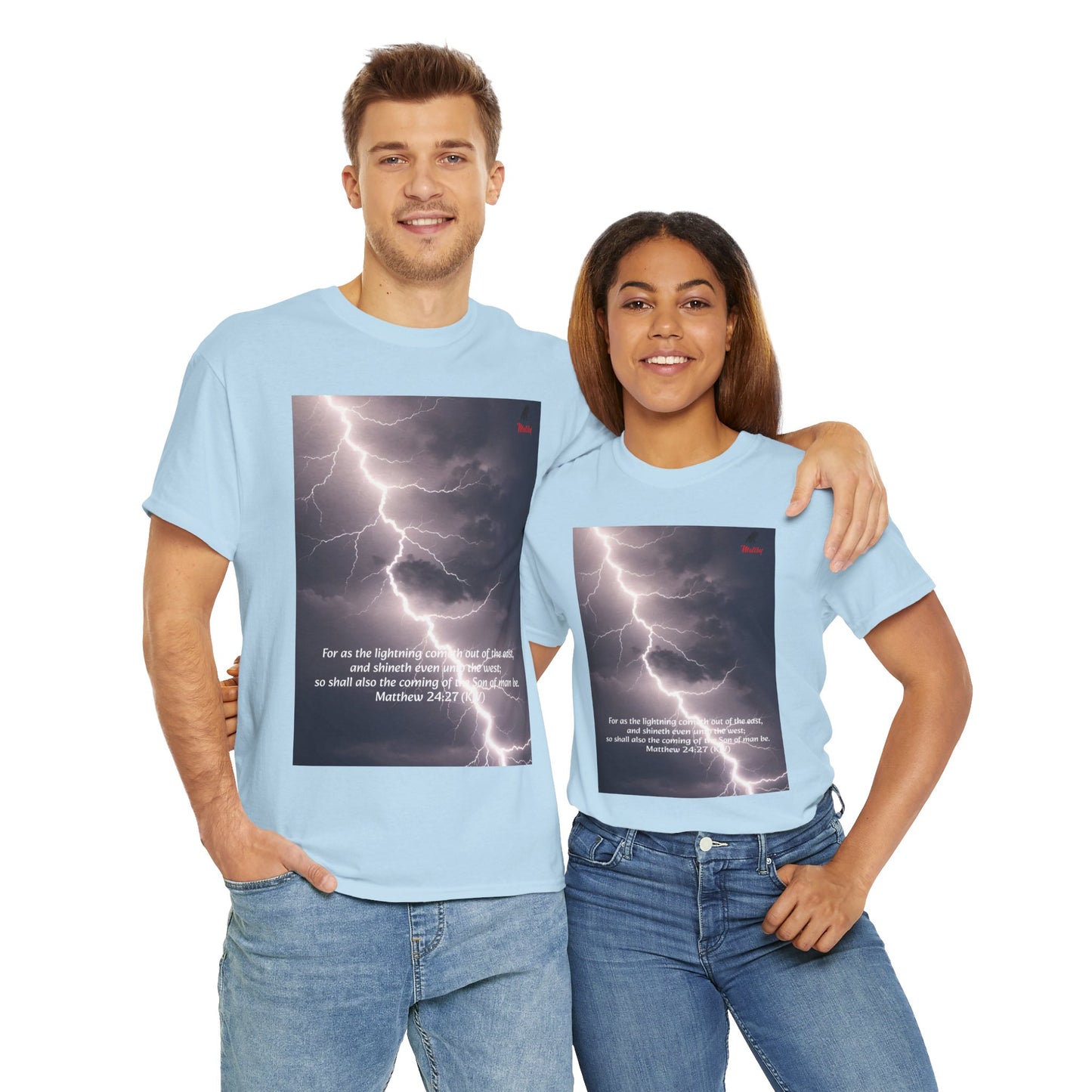 Lightning Style East West Unisex Heavy Cotton Tee