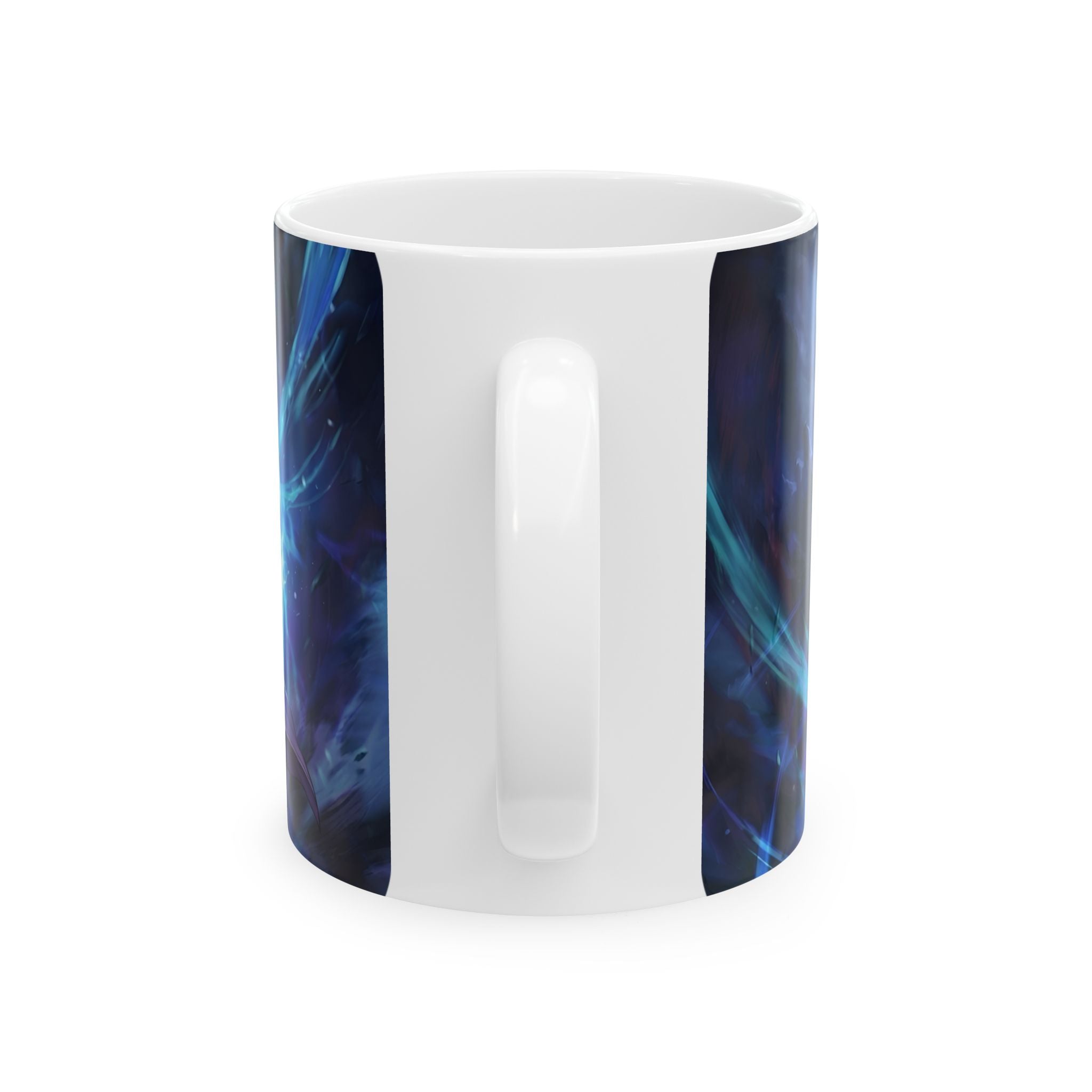 Anime Elemental Battle Duo #3 White Ceramic Mug — Fire And Lightning Gamers' Adventure(11oz, 15oz)