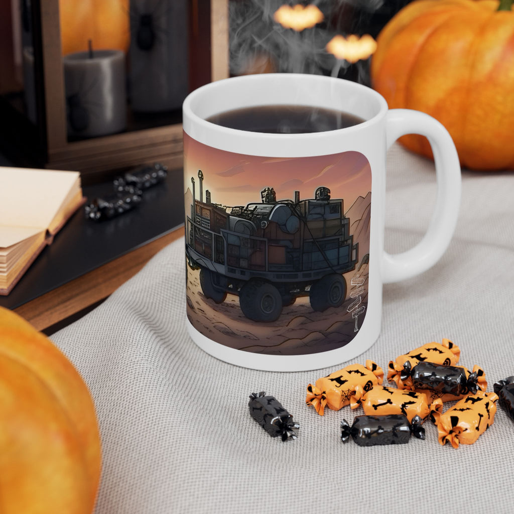 Adventure 4x4 Trucks #42, Family On The Move White Ceramic Mug — Find Your Path To The Essentials Cup (11oz & 15oz)