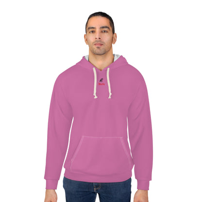 Pink Unisex Pullover Hoodie (AOP)