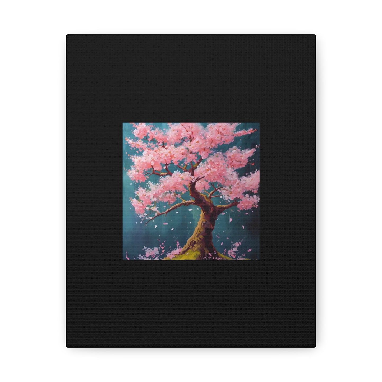 Cherry Blossom Black Canvas Gallery Wraps