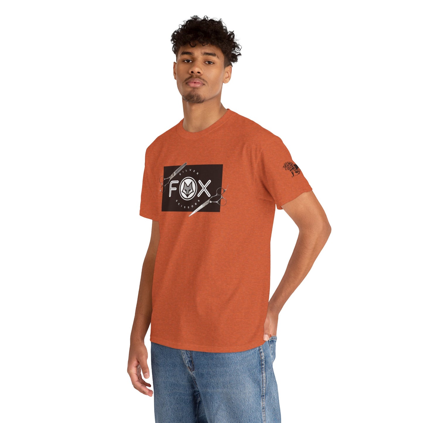 Silver Fox Scissors Unisex Heavy Cotton Tee