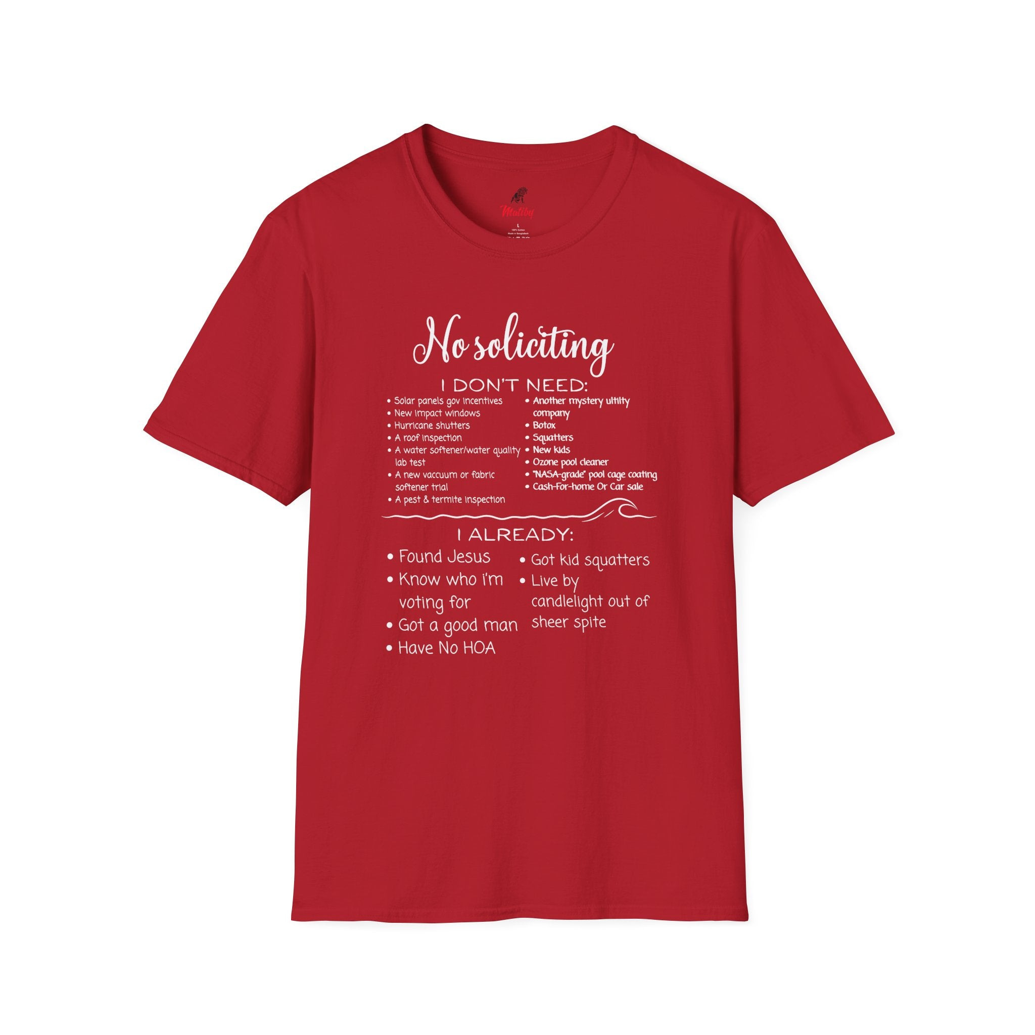 No Soliciting, I Got A Good Man T-Shirt #3 — I Already Found Jesus Funny Tee
