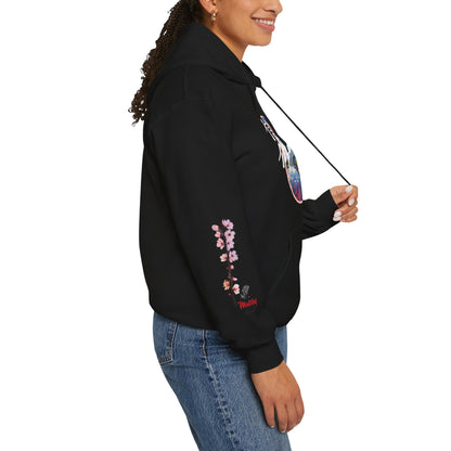 Japanese "Faith" Cherry Blossom Unisex Heavy Blend™ Hooded Sweatshirt