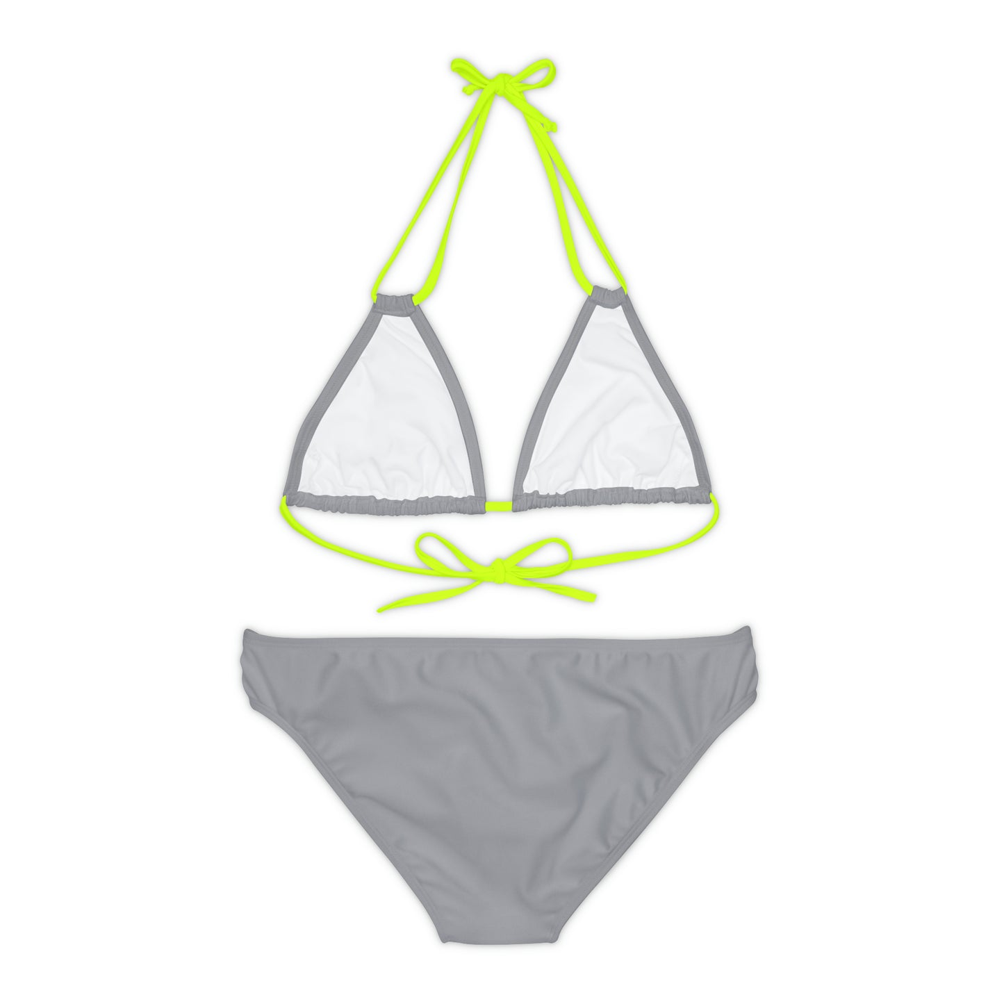 Grey Strappy Bikini Set (AOP)