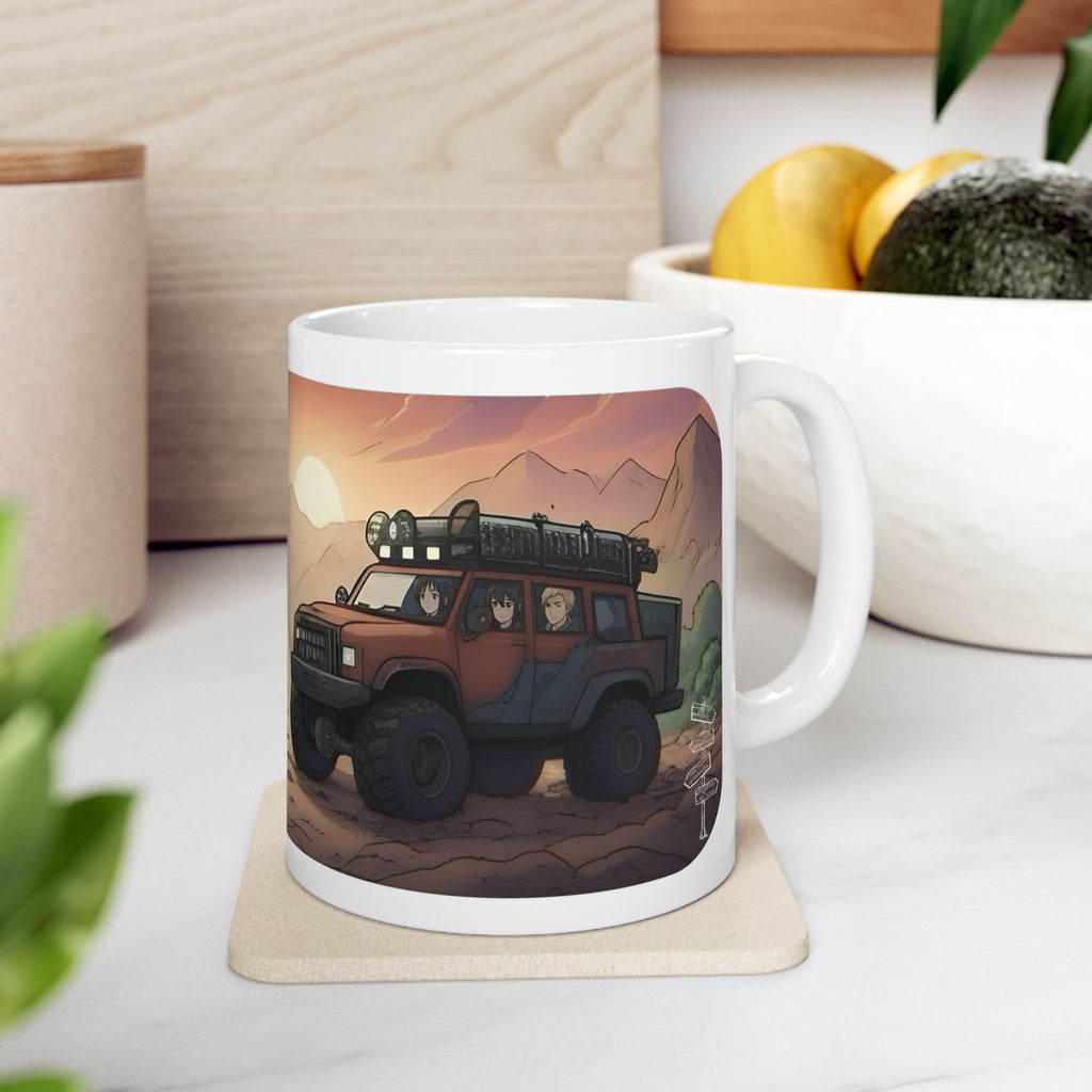 Adventure 4x4 Trucks #43, Future Engineers On The Move White Ceramic Mug — Find Your Path To The Essentials Cup (11oz & 15oz)