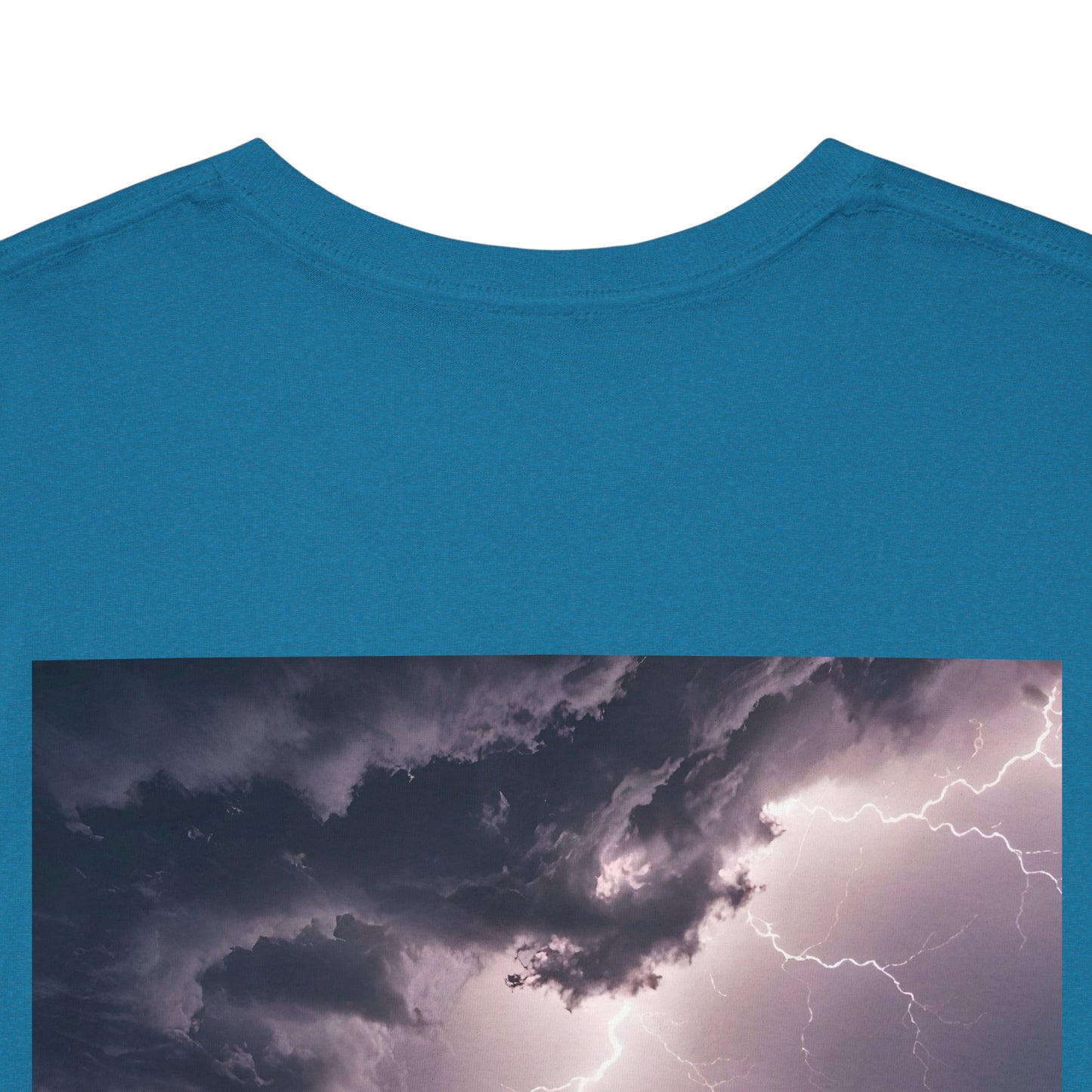 Lightning Style People Tremble Unisex Heavy Cotton Tee, Dual Side, W Font