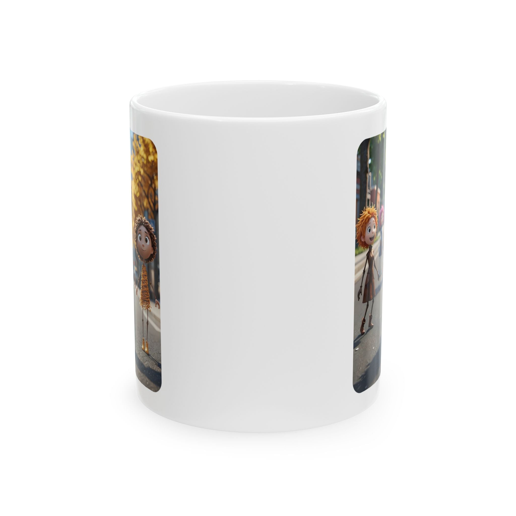 Autumn City Dolls White Ceramic Mug —Best Friend's Day Out Cup (11oz/15oz)