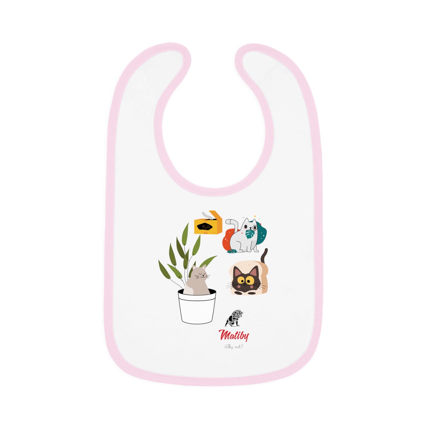 Baby Contrast Trim Jersey Bib