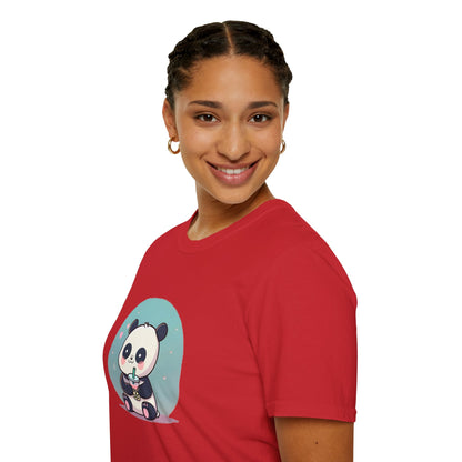 Panda With Boba Unisex Softstyle T-Shirt