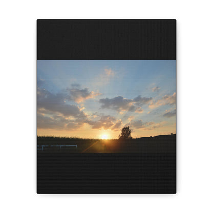 Sunset Black Canvas Gallery Wraps