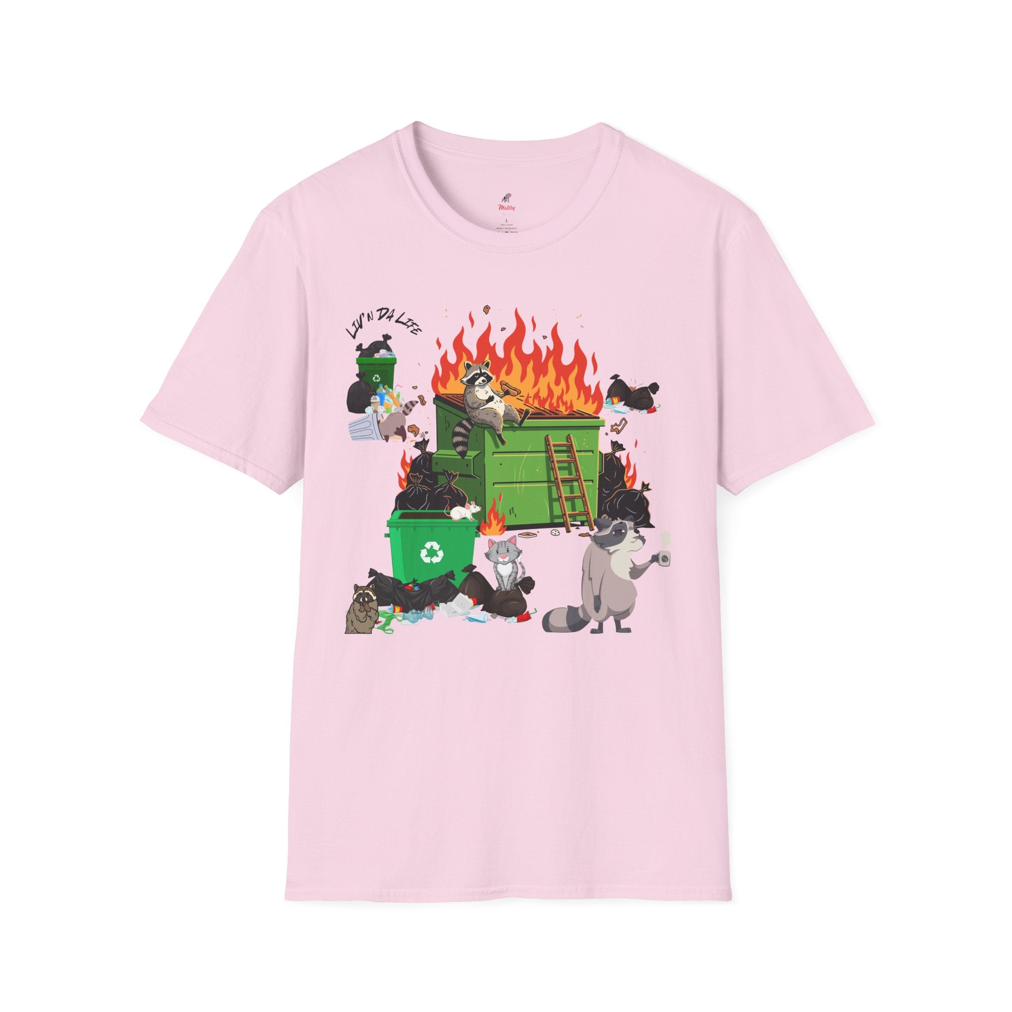 Raccoon Fun #1 Unisex T-Shirt - Dumpster Fire Graphic Tee, Animal Lover Gift, Nature Wildlife Shirt, Funny Graphic Print Apparel, Outdoor