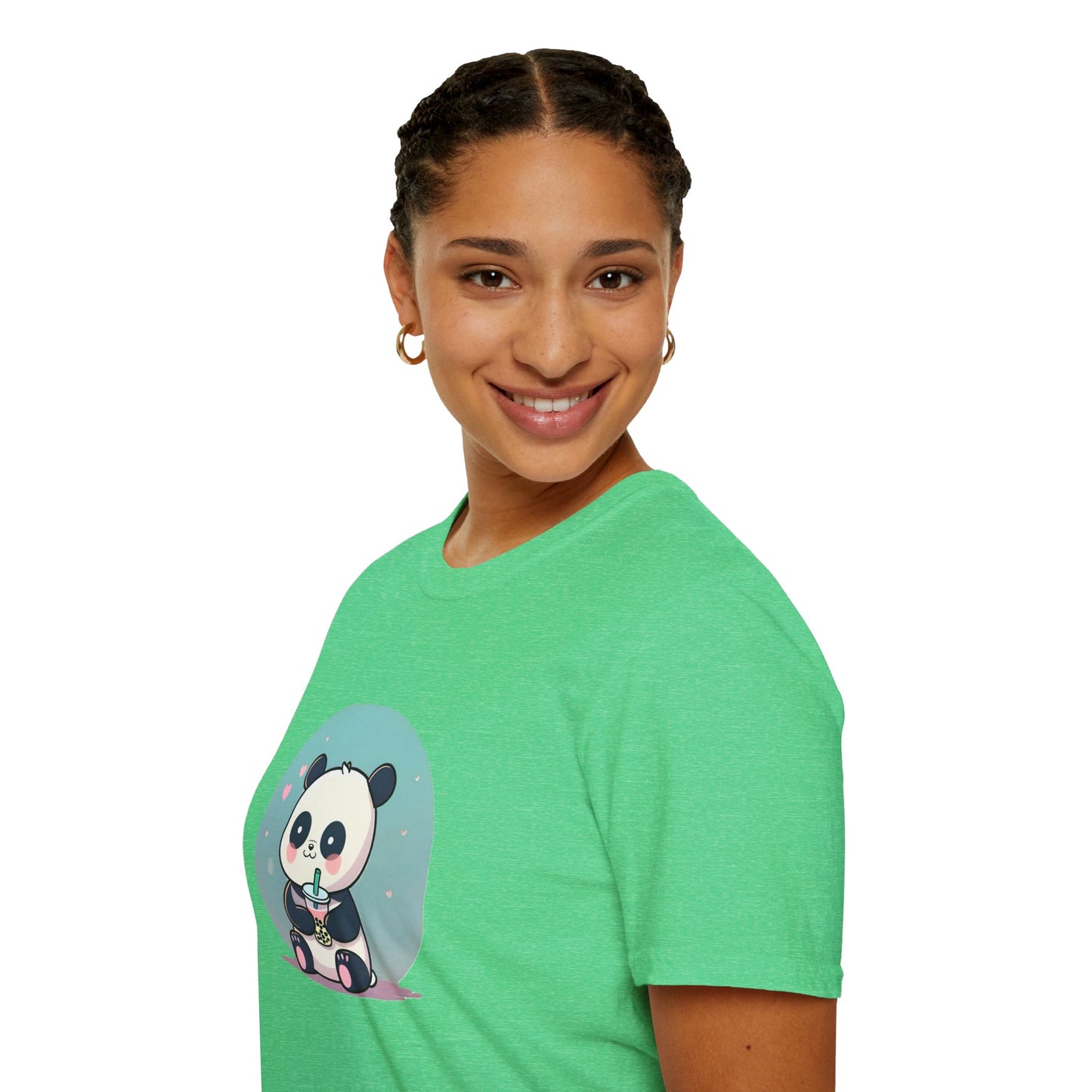 Panda With Boba Unisex Softstyle T-Shirt