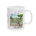 Peaceful Forest White Ceramic Mug — Aesthetic Nature Scenery Cup (11oz/15oz)