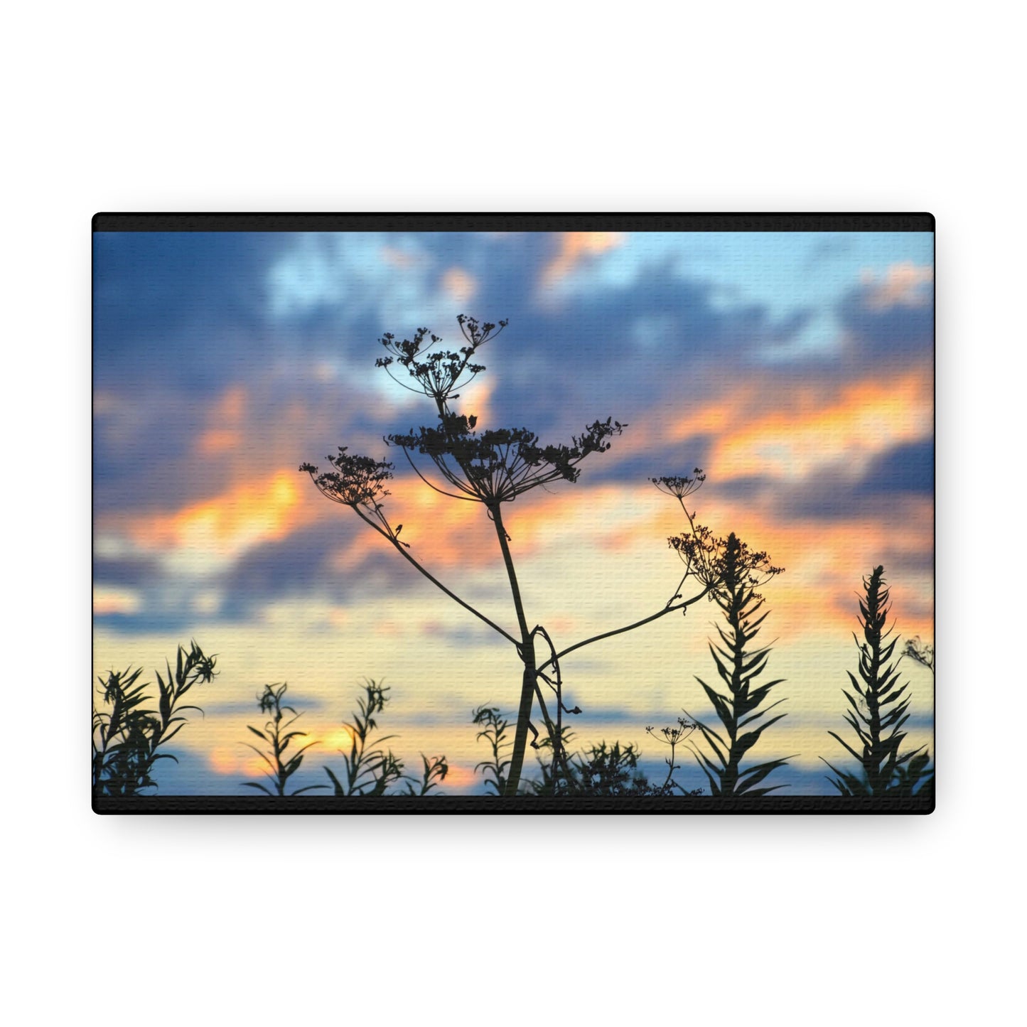 Nature Sunset Silhouette Black Canvas Gallery Wraps