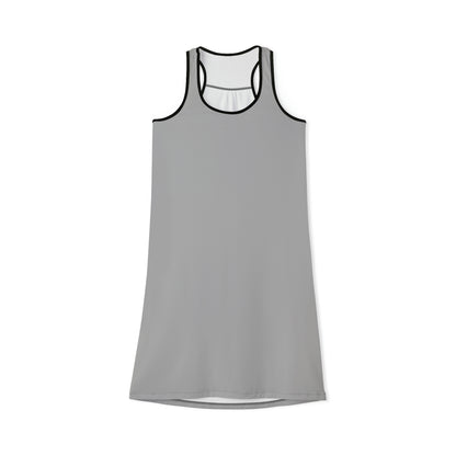 Women's Light Grey Racerback Dress (AOP)