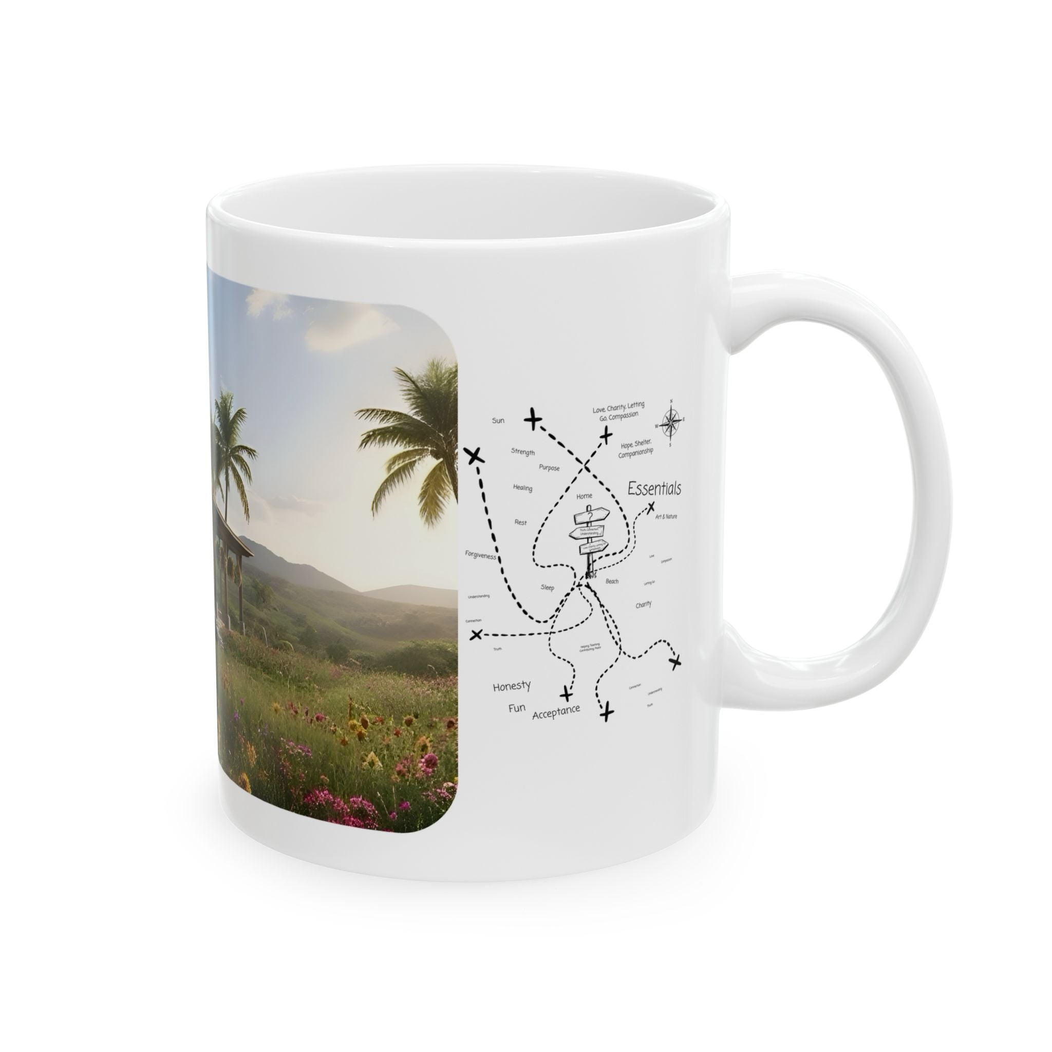 Cozy Architecture & Dreamy Landscapes #25 White Ceramic Mug – Homes Home Sweet Home Cup (11oz/15oz)