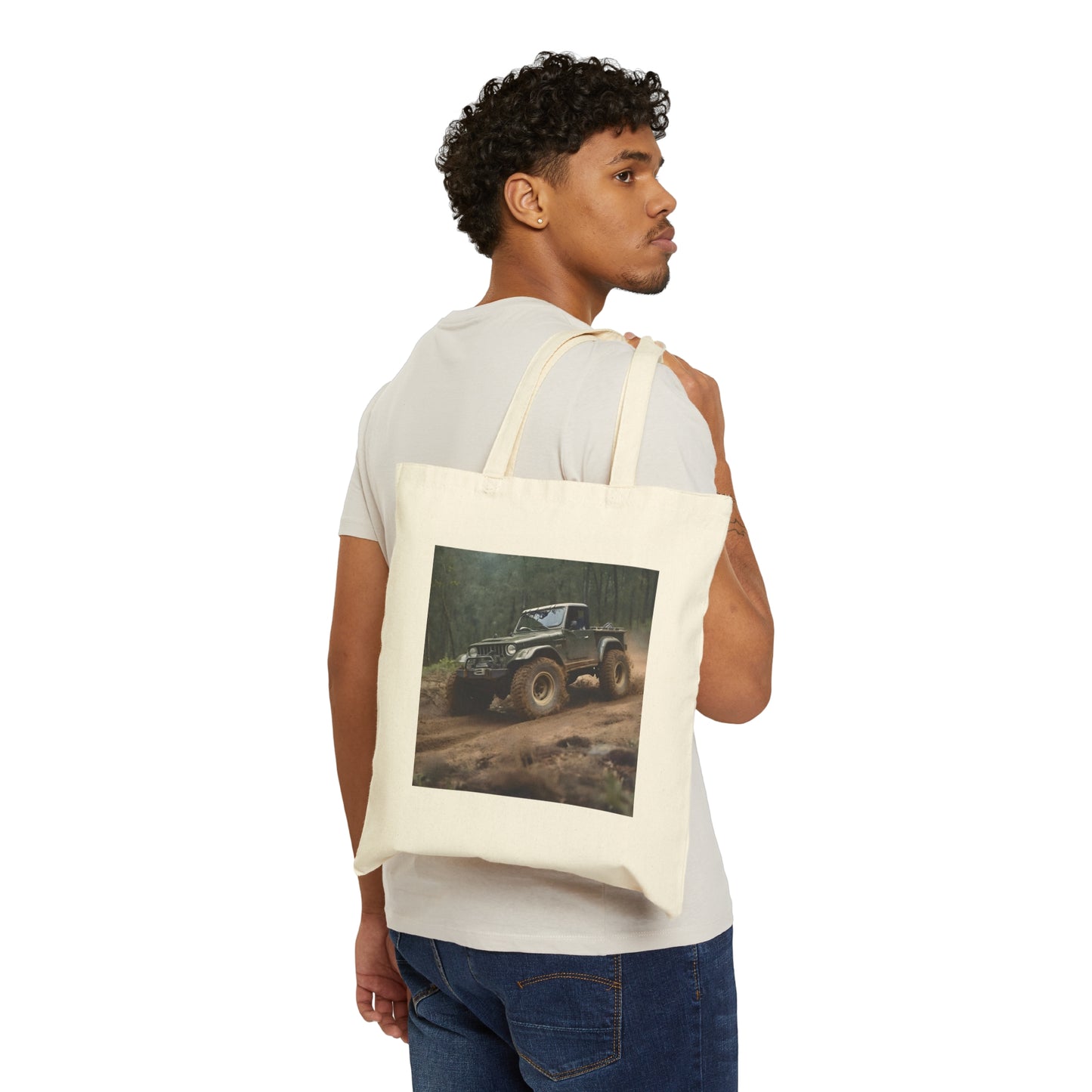 Off-Roading Cotton Canvas Tote Bag