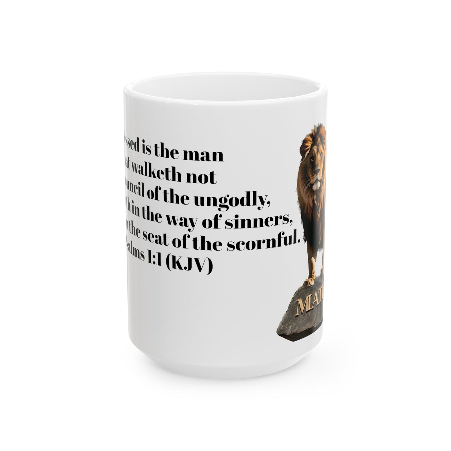 Bible Speaks Psalms 1:1 Ceramic Mug, 11oz