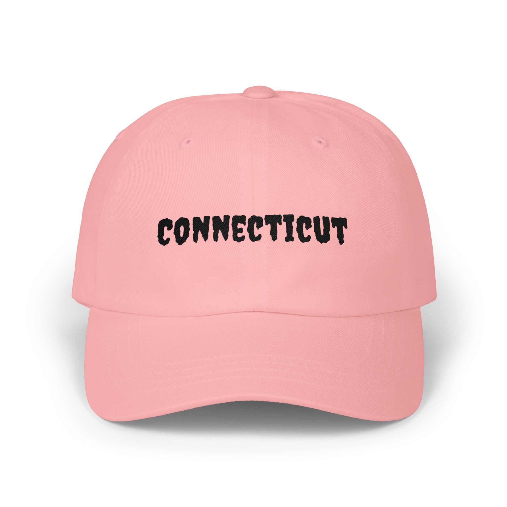 Connecticut United States of America Black Embroidered Classic Dad Cap | CT 5th USA Baseball Hat