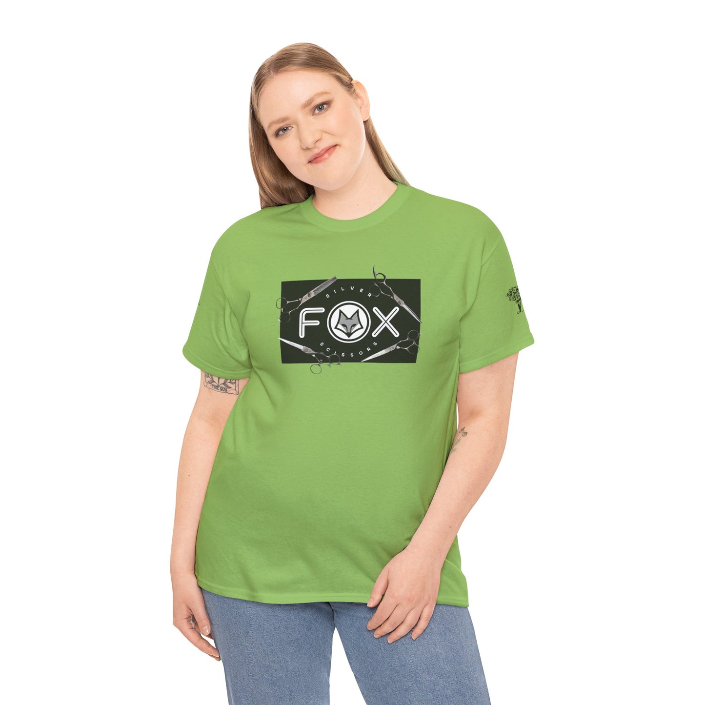 Silver Fox Scissors Unisex Heavy Cotton Tee