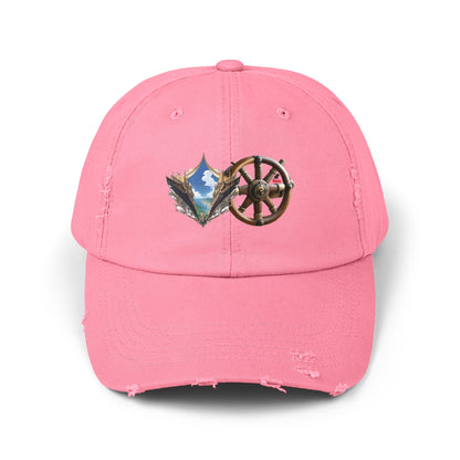 Nautical Unisex Distressed Cap