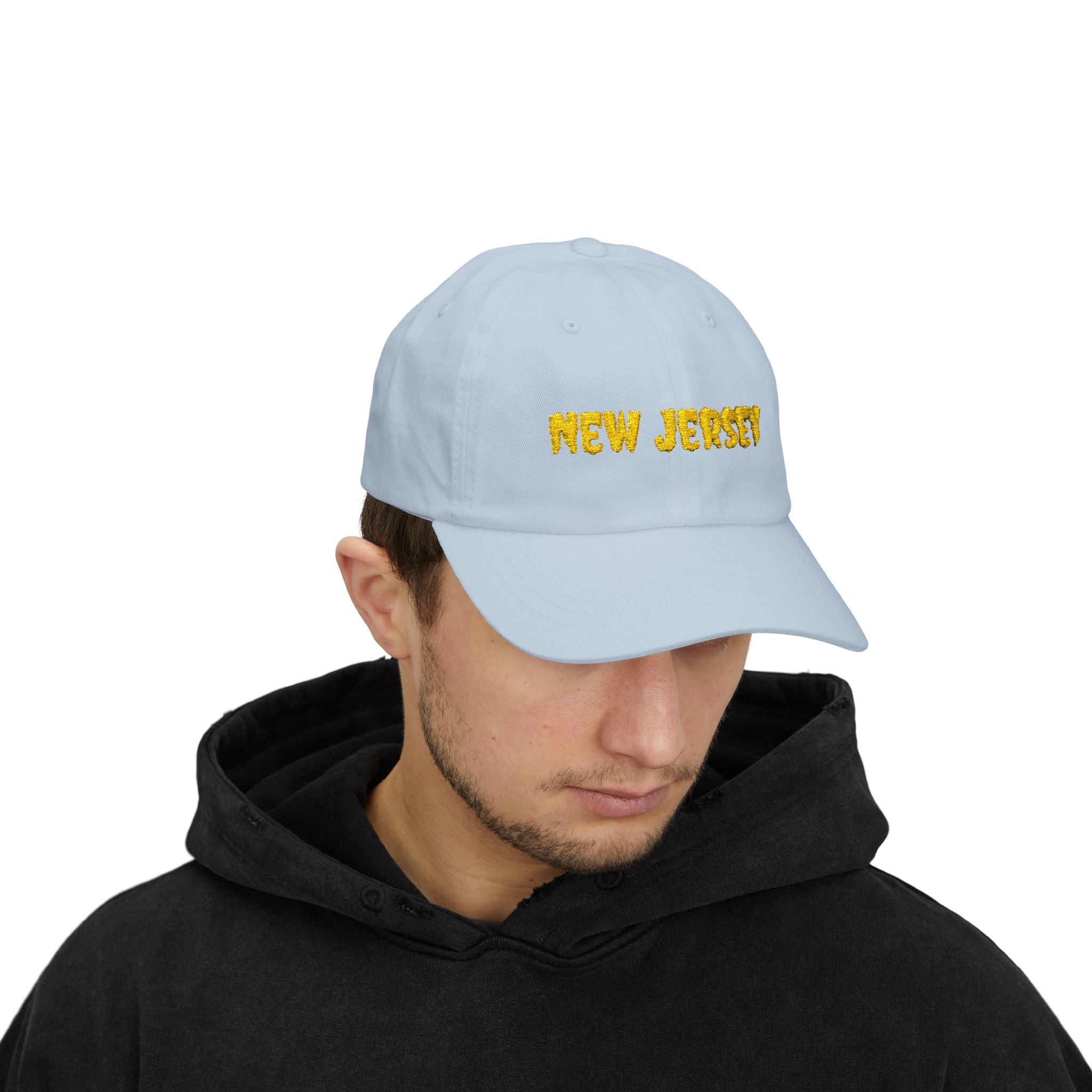 New Jersey United States of America Gold Embroidered Classic Dad Cap | NJ 3rd USA Baseball Hat