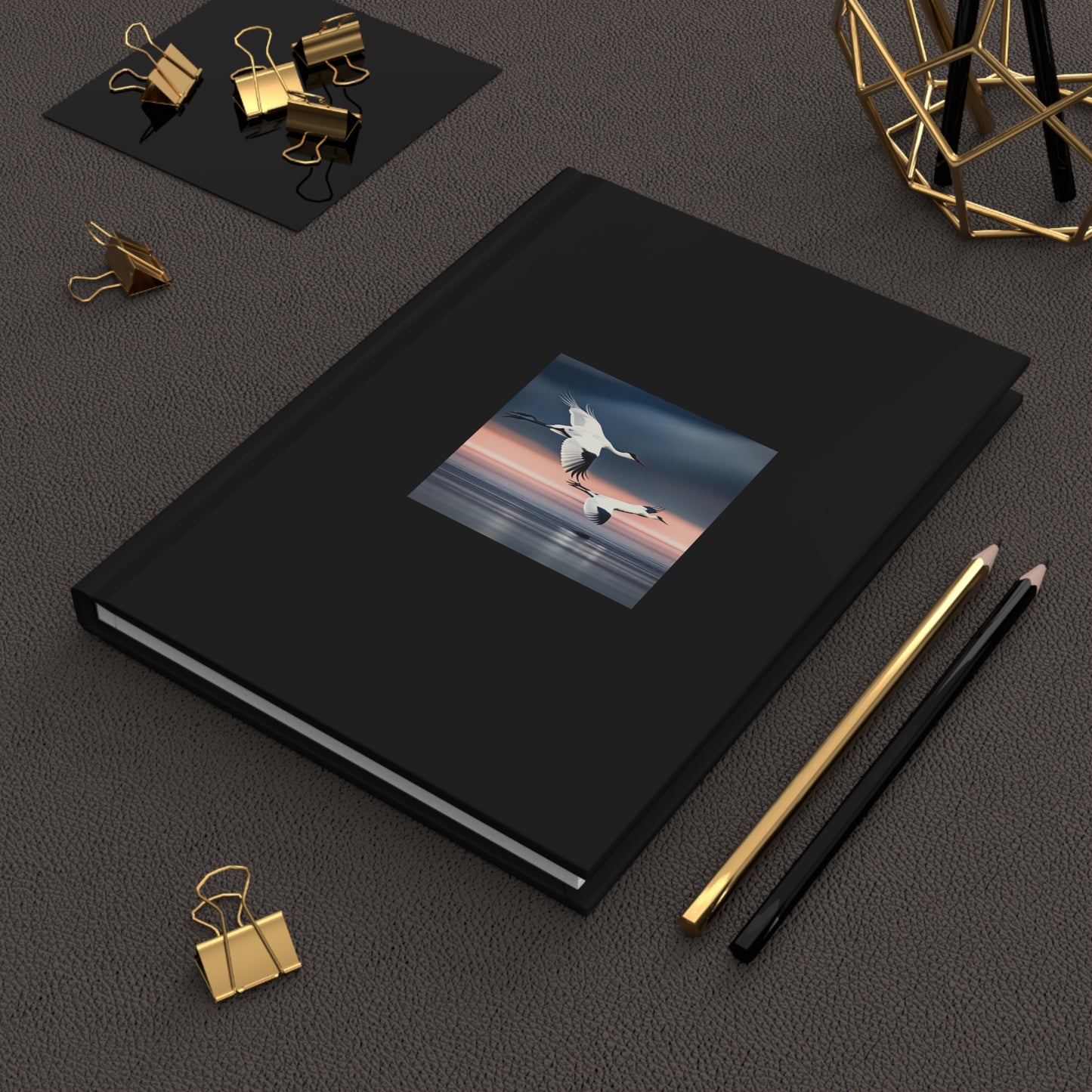 Bird Hardcover Journal Matte Black