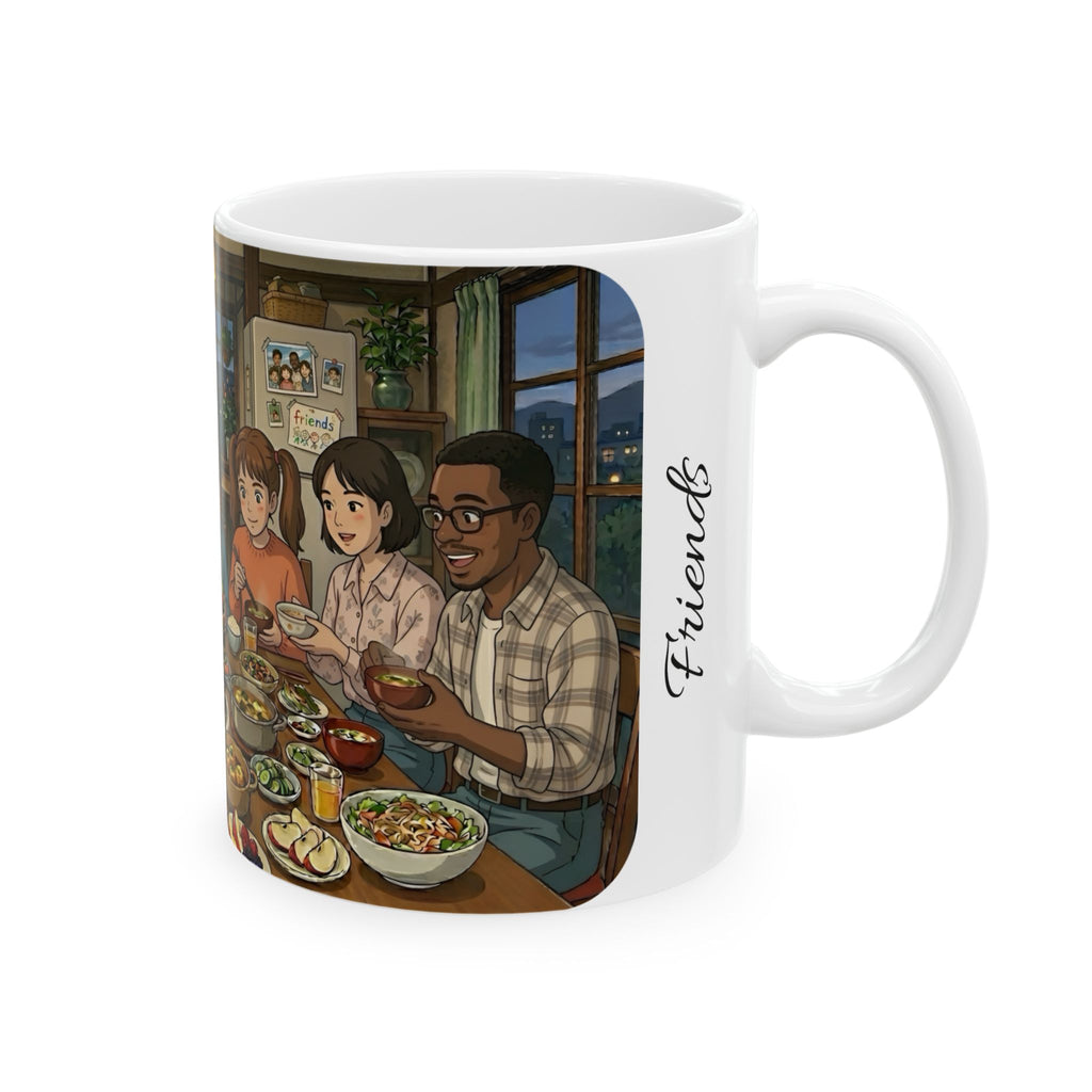 Family & Friends #4 Forever White Ceramic Mug — Cozy Feast Cup (11oz/15oz)