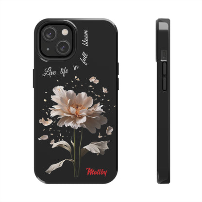 Matiby Amy's Special Flower Bloom Black Tough Phone Cases