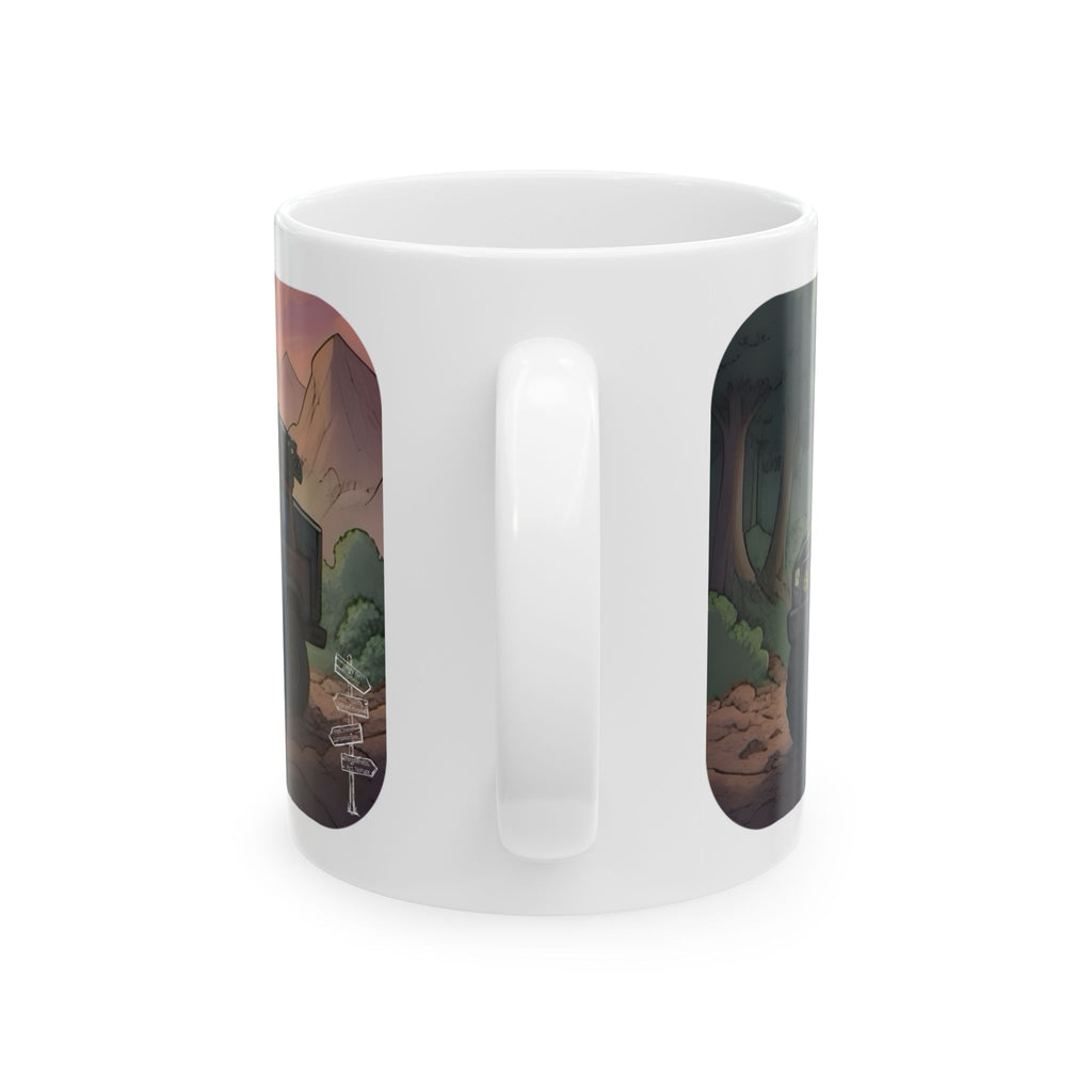 Adventure 4x4 Trucks #43, Future Engineers On The Move White Ceramic Mug — Find Your Path To The Essentials Cup (11oz & 15oz)