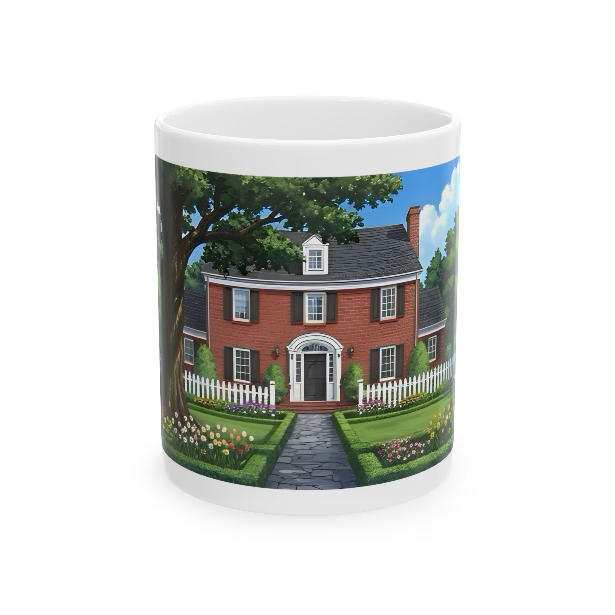 Cozy Architecture & Dreamy Landscapes #47 White Ceramic Mug – Homes Home Sweet Home Cup (11oz/15oz)
