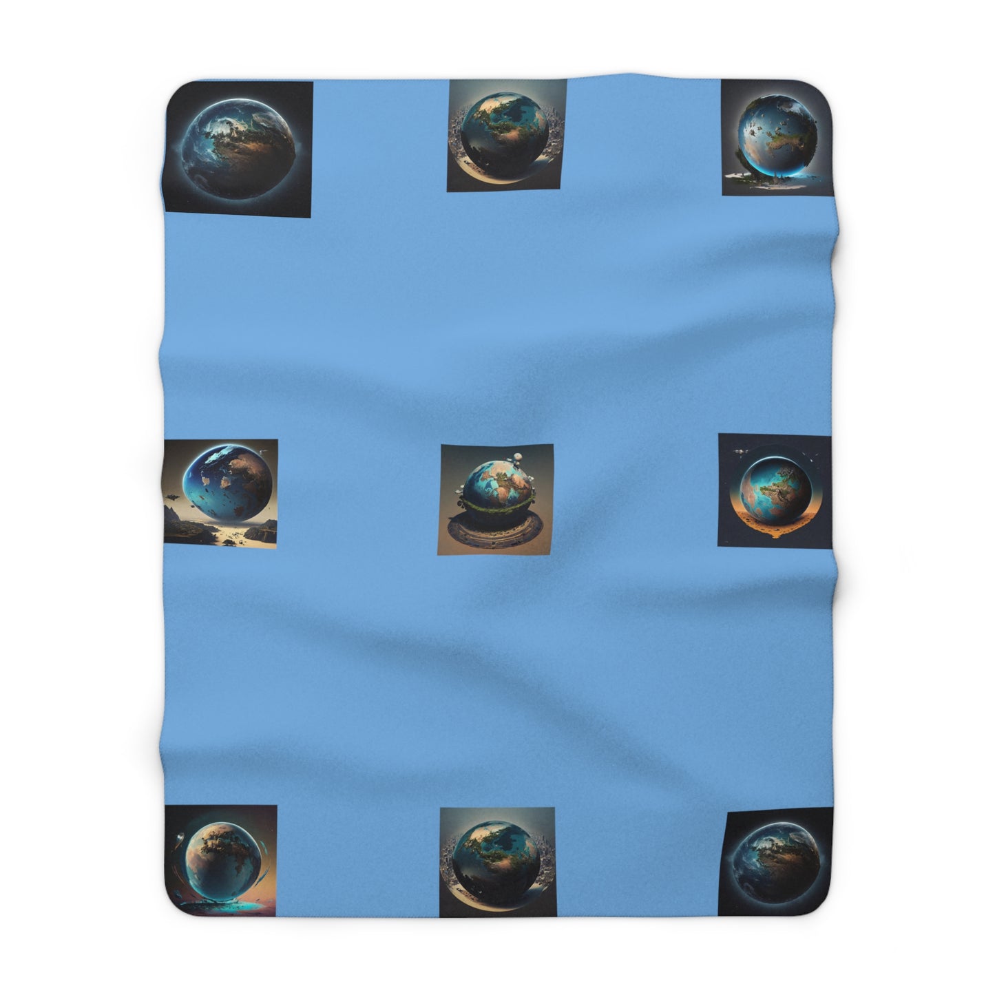 Matiby MEK Teal Sherpa Fleece Blanket