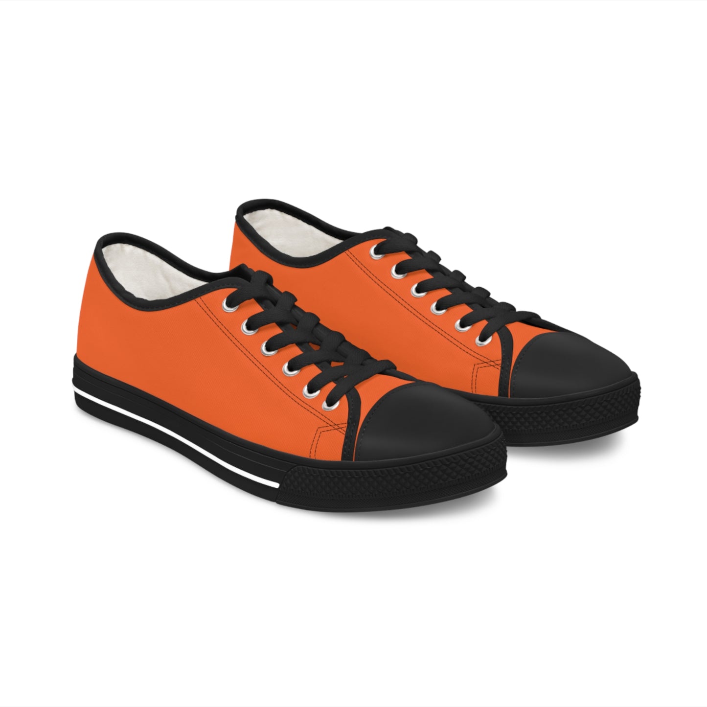 Women's Orange Low Top Sneakers