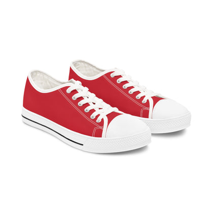 Women's Red Low Top Sneakers