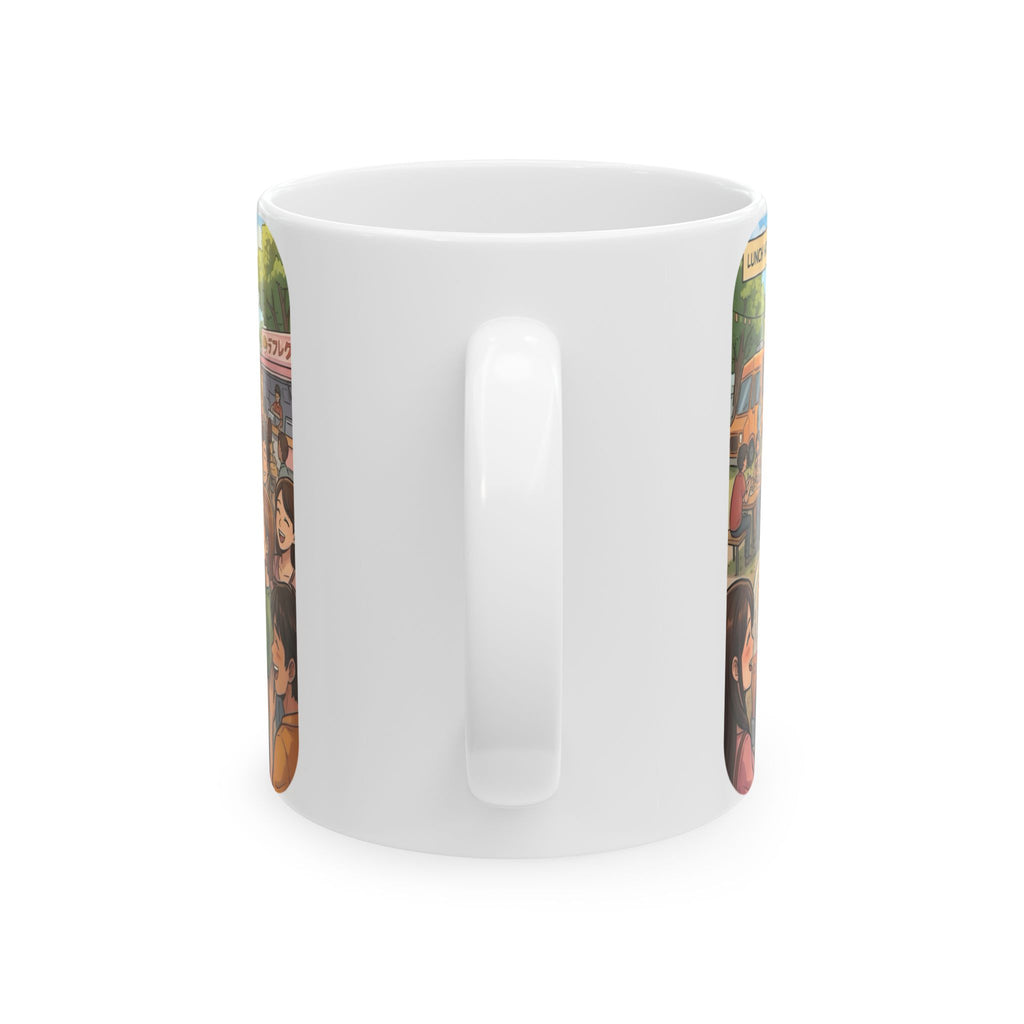The Hungry Express "Gotta Go" White Ceramic Mug, Busy Food Truck Crew Cup (11oz/15oz)