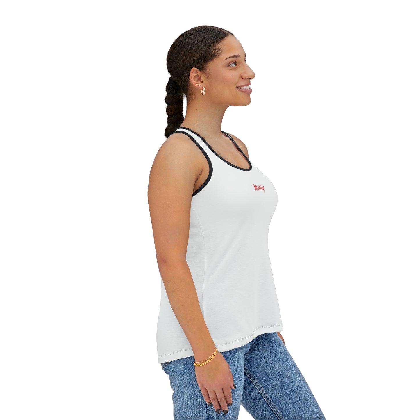 Women's White Tank Top (AOP)