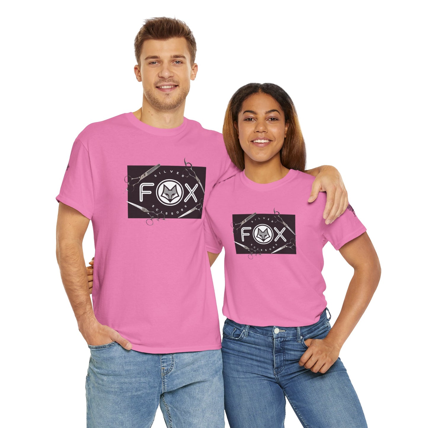 Silver Fox Scissors Unisex Heavy Cotton Tee