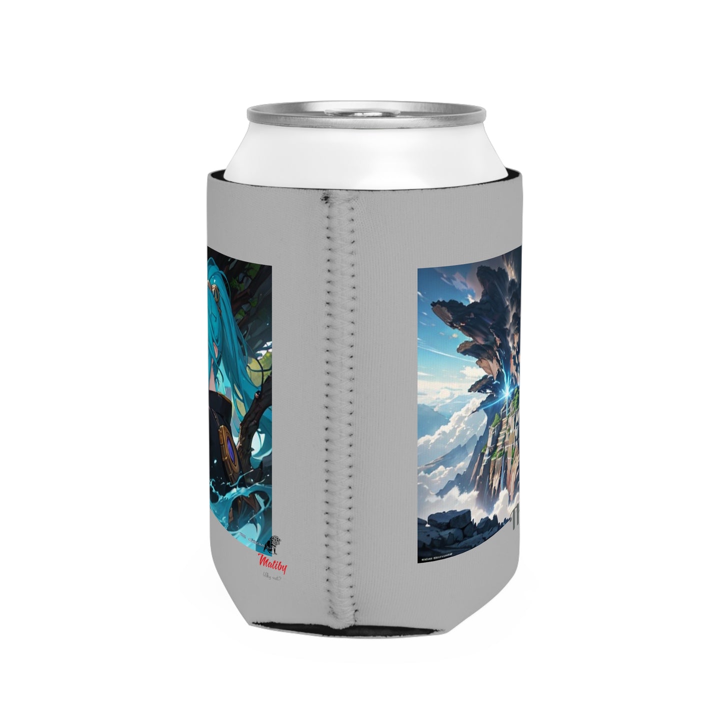 The Rising Can Cooler Sleeve, Light Grey