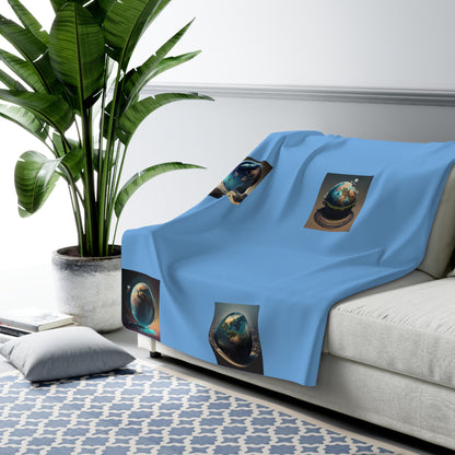 Matiby MEK Teal Sherpa Fleece Blanket