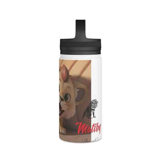 Artzy Stainless Steel Water Bottle, Handle Lid