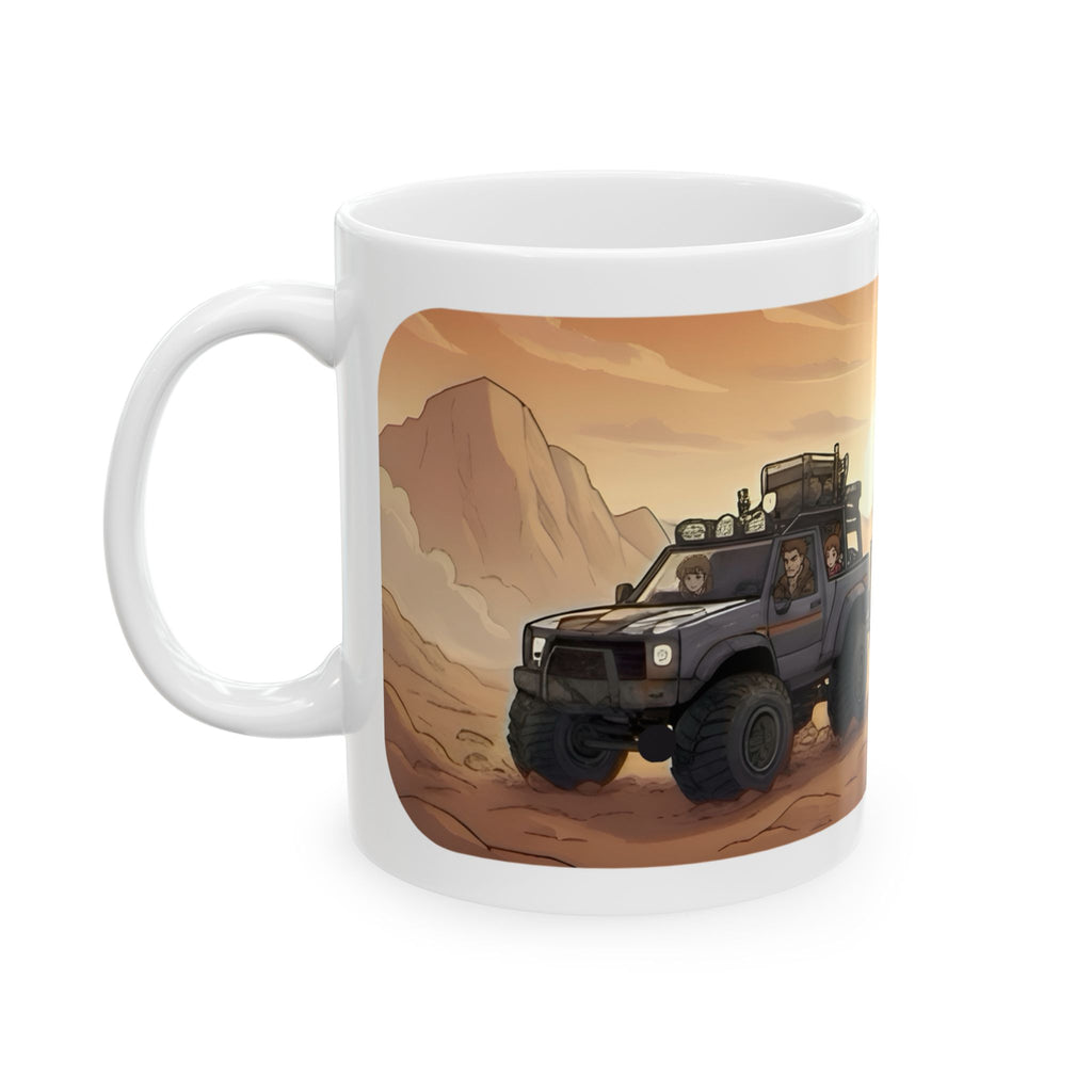 Adventure 4x4 Trucks #37, Rugged Utilitarians On The Move White Ceramic Mug — Find Your Path To The Essentials Cup (11oz & 15oz)